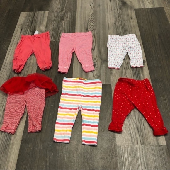 Carter's Other - Carters valentines day red leggings baby girl bundle 3m